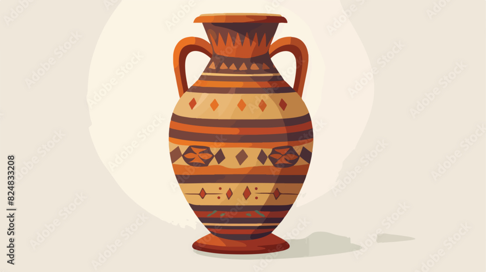 Classic ceramic vase. Clay pottery in ancient greek style