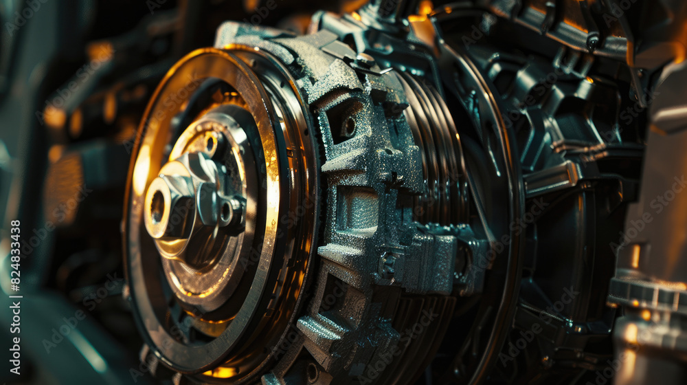 Fototapeta premium Close-Up of Car Alternator