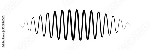 Audio waves icon. Voice message and sound representation.  Sound png