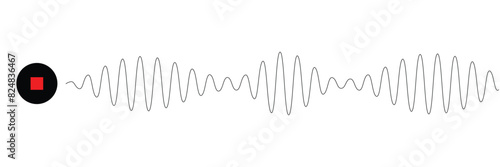 Audio waves icon. Voice message and sound representation.  Sound png