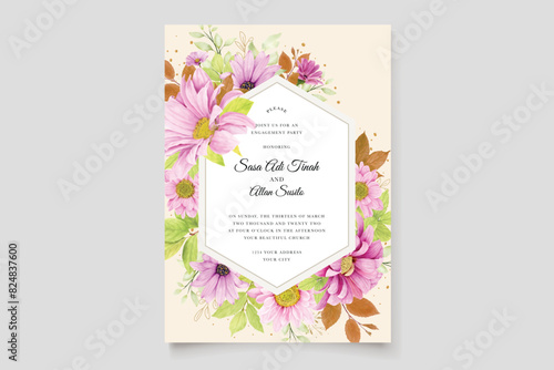 beautiful hand drawn roses wedding invitation card set © lukasdedi