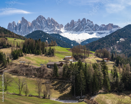 Picturesque Val di Funes Valley in the Dolomites