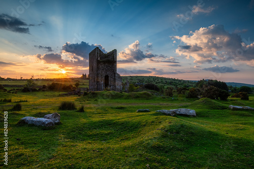 Foto Cornish Tin Mine at Sunset.