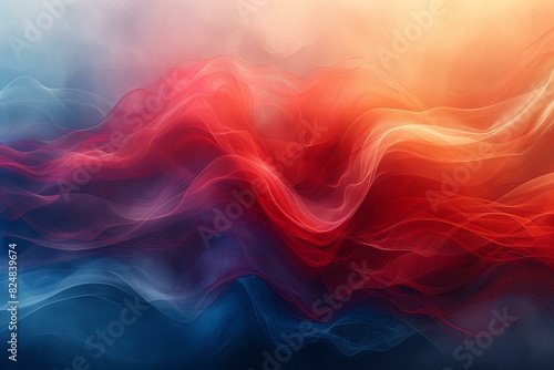 Illustration of diffused light', ethnicstyled, abstract, red blue, abstract photo