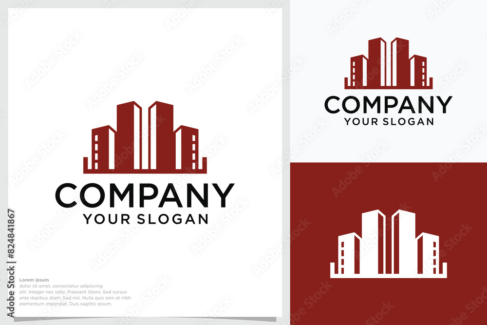 architectural inspiration universal Business building logo design or building icon logo.