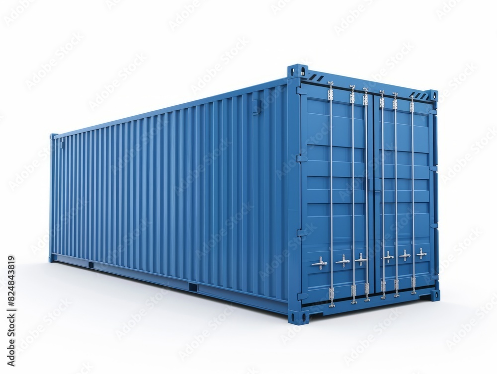 Efficient Cargo Container Loading in 3D - White Background Isolated Render Efficient Cargo Container Loading in 3D - White Background Isolated Render