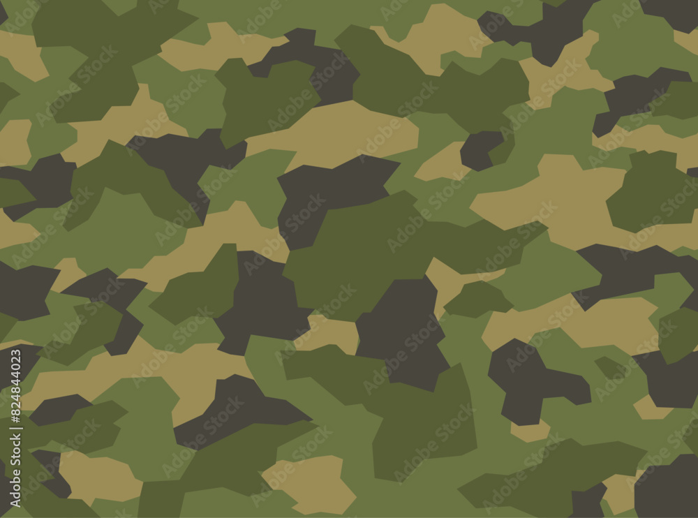 Fototapeta premium Seamless geometric camouflage pattern of dark spots. Military texture. Vinyl print and decal. Vector