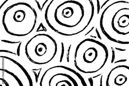 Circles vector seamless pattern background. Cinnabon or woman breast pattern for creative design. Doodle sketch vector illustration. 