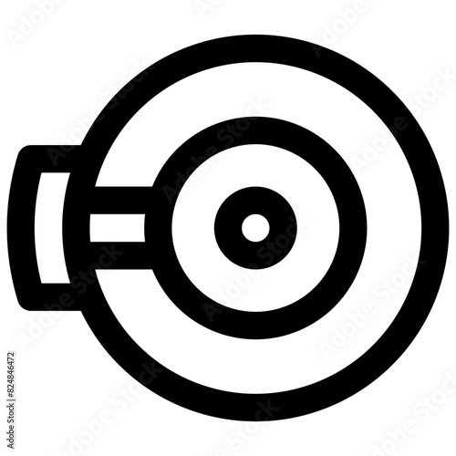Retinal prosthesis. Editable stroke vector icon.