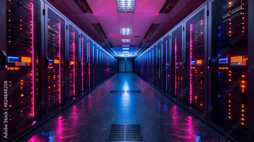 Fototapeta premium HighTech Magazine Server Room Essential Data Infrastructure