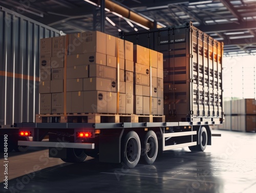 Efficient Cargo Freight Truck Logistics: Loading and Delivery Services for Your Shipment Needs