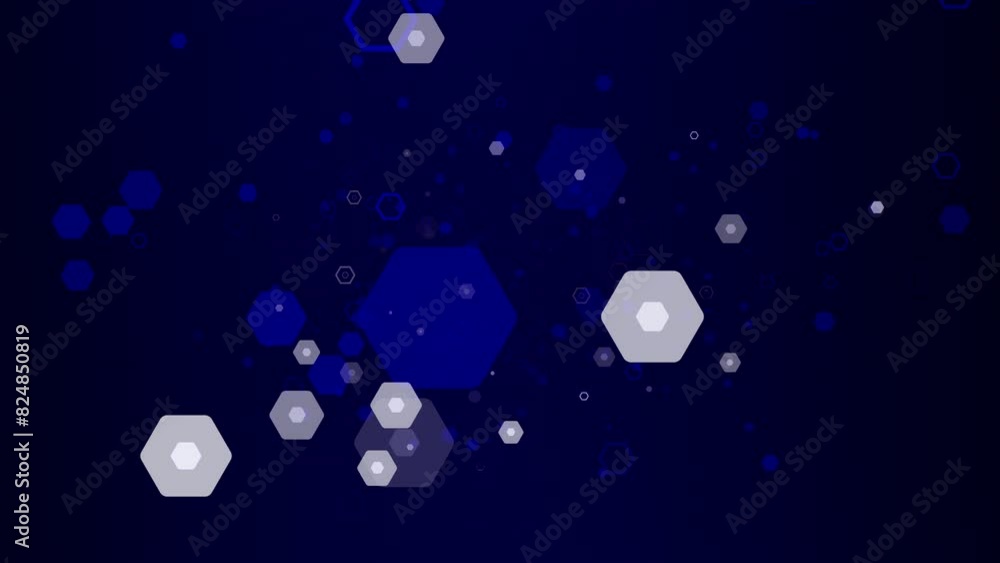Hexagon Element globe news motion background Hexagon Element globe news motion background
