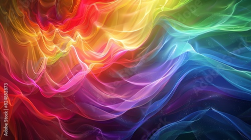Cascading ribbons of color flowing gracefully  as the Spectrum Symphony weaves its magical tapestry of light and shade