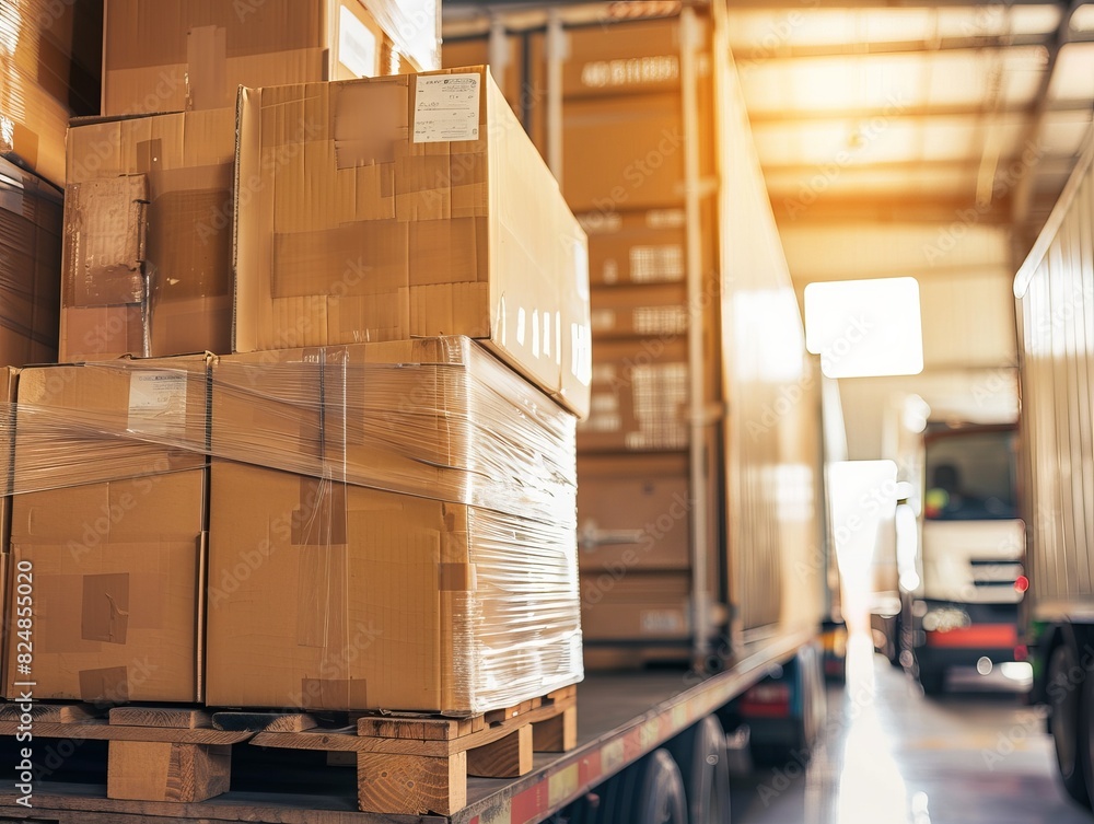 Efficient Cargo Loading: Organized Stacking and Wrapping on Wooden Pallets Efficient Cargo Loading: Organized Stacking and Wrapping on Wooden Pallets