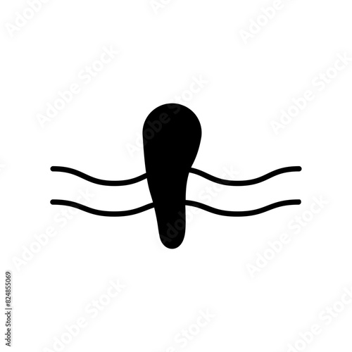 canine tooth icon. black fill icon