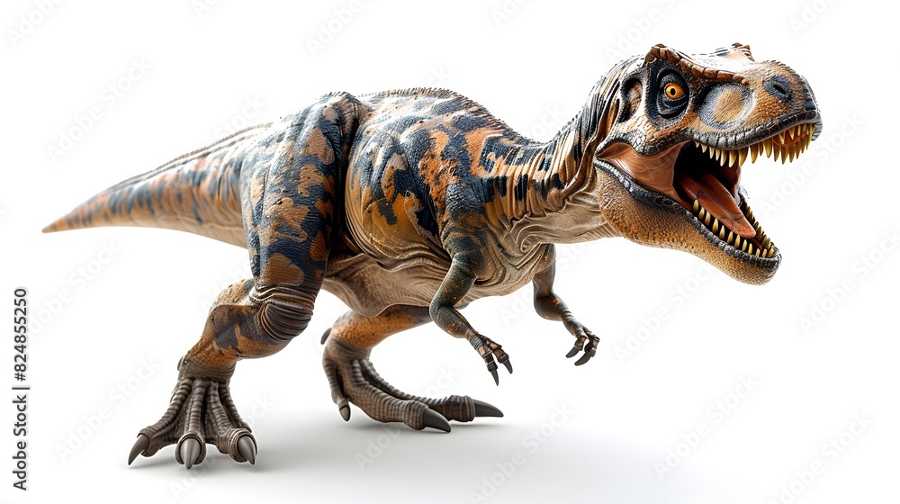Obraz premium D Rendering of a Dinosaur on White Background