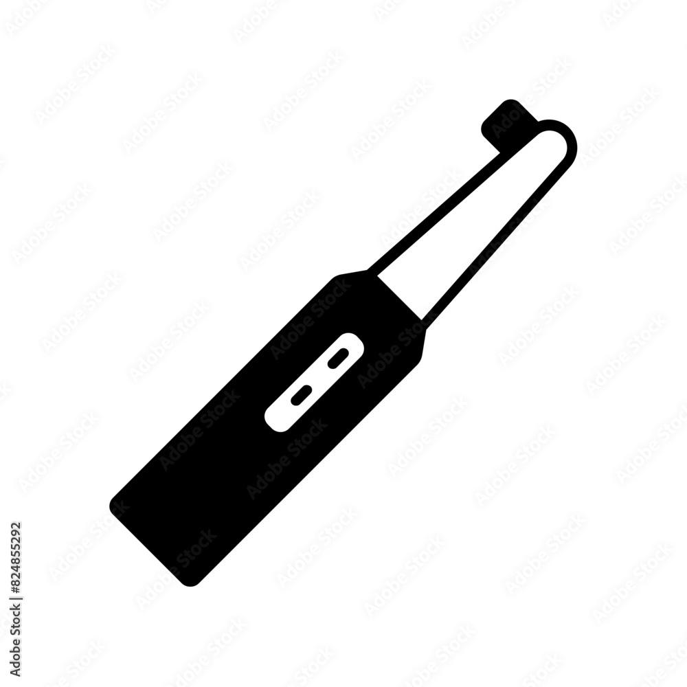 Electric toothbrush icon. black fill icon Electric toothbrush icon. black fill icon