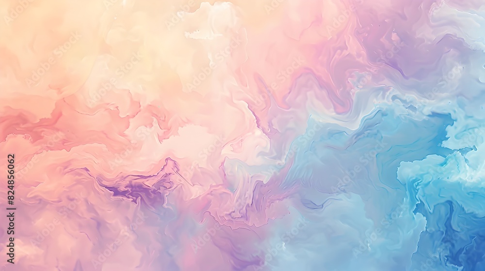 Obraz premium Smooth Pastel Gradient Digital Painting with Ample Space for Versatile Use