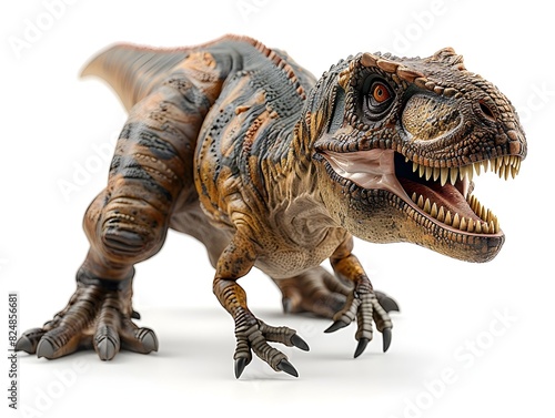 Fascinating D Render of a Dinosaur in Isolation against a White Background © LookChin AI