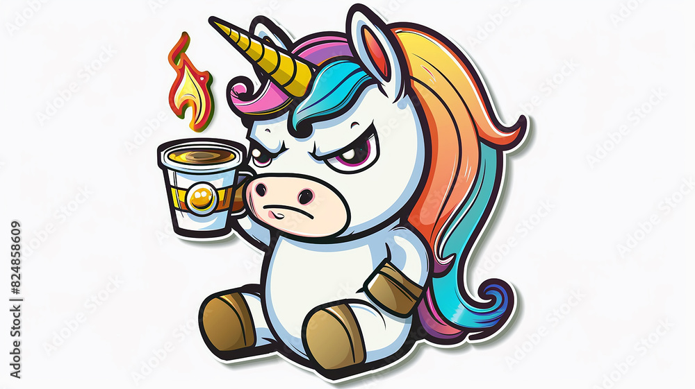 Einhorn mit Kaffee