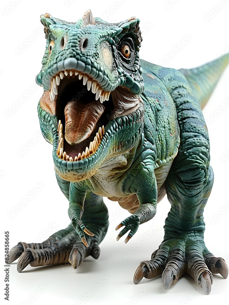 D Rendering of a Dinosaur Floating on a White Background D Rendering of a Dinosaur Floating on a White Background
