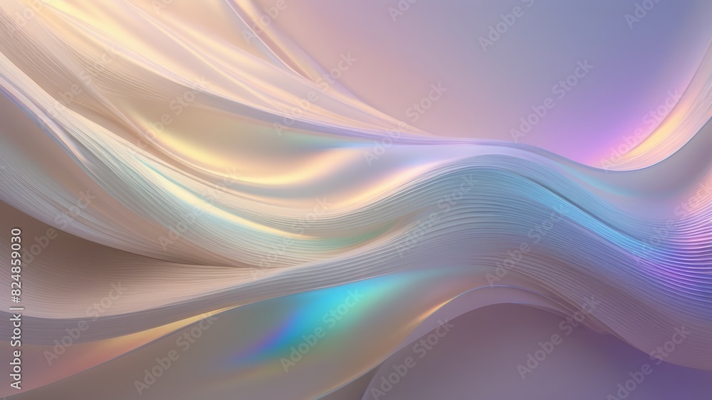 Holographic silk background. Light purple, yellow, turquoise abstract pastel colors backdrop. Gradient neon colors with rainbow foil effect, trends 80s and 90s Holographic silk background. Light purple, yellow, turquoise abstract pastel colors backdrop. Gradient neon colors with rainbow foil effect, trends 80s and 90s