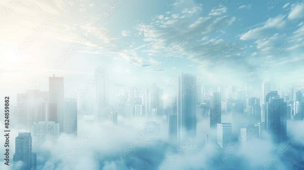 Fototapeta premium state of mind - city background concept with copy space