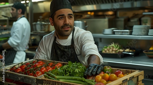 Savory Selections: Chef Using Organic Produce to Prepare Nutritious Meals