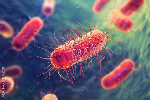 Typhoid fever is a life-threatening infection caused by the bacterium Salmonella Typhoid. Usually spread through contaminated food or water - photo