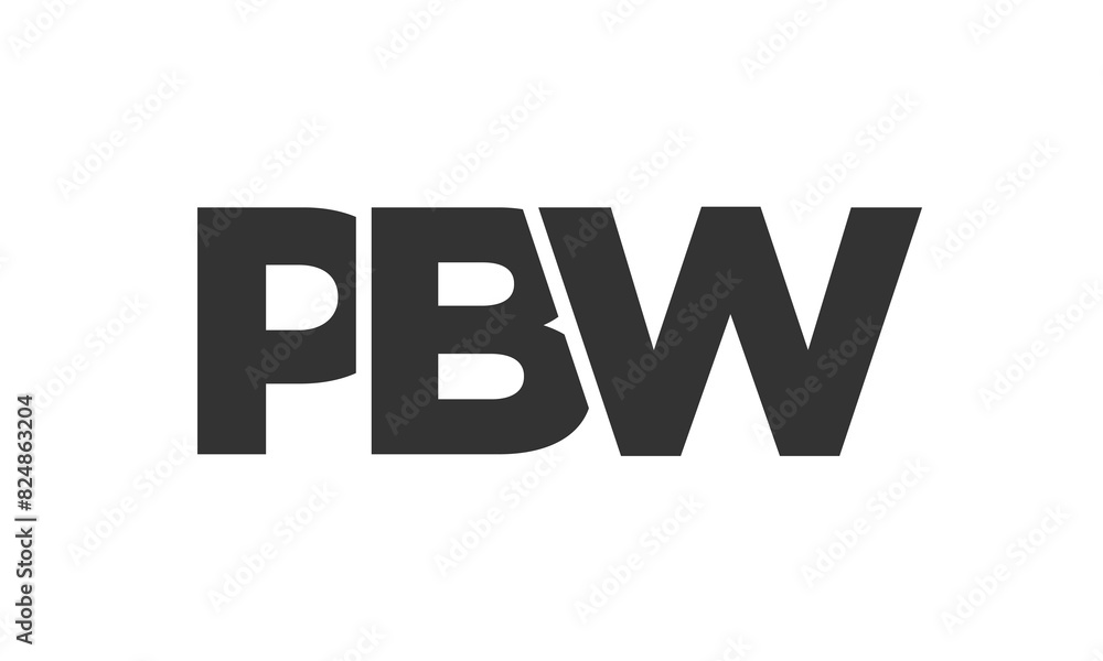 PBW logo design template with strong and modern bold text. Initial based vector logotype featuring simple and minimal typography. Trendy company identity. PBW logo design template with strong and modern bold text. Initial based vector logotype featuring simple and minimal typography. Trendy company identity.