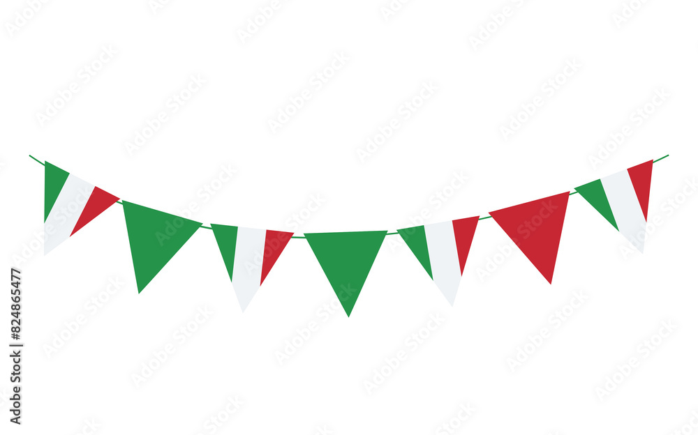 Obraz premium Republic Day Italy. National flag of Italy in the shape of a balloon 
