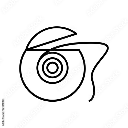 dental floss icon. outline icon