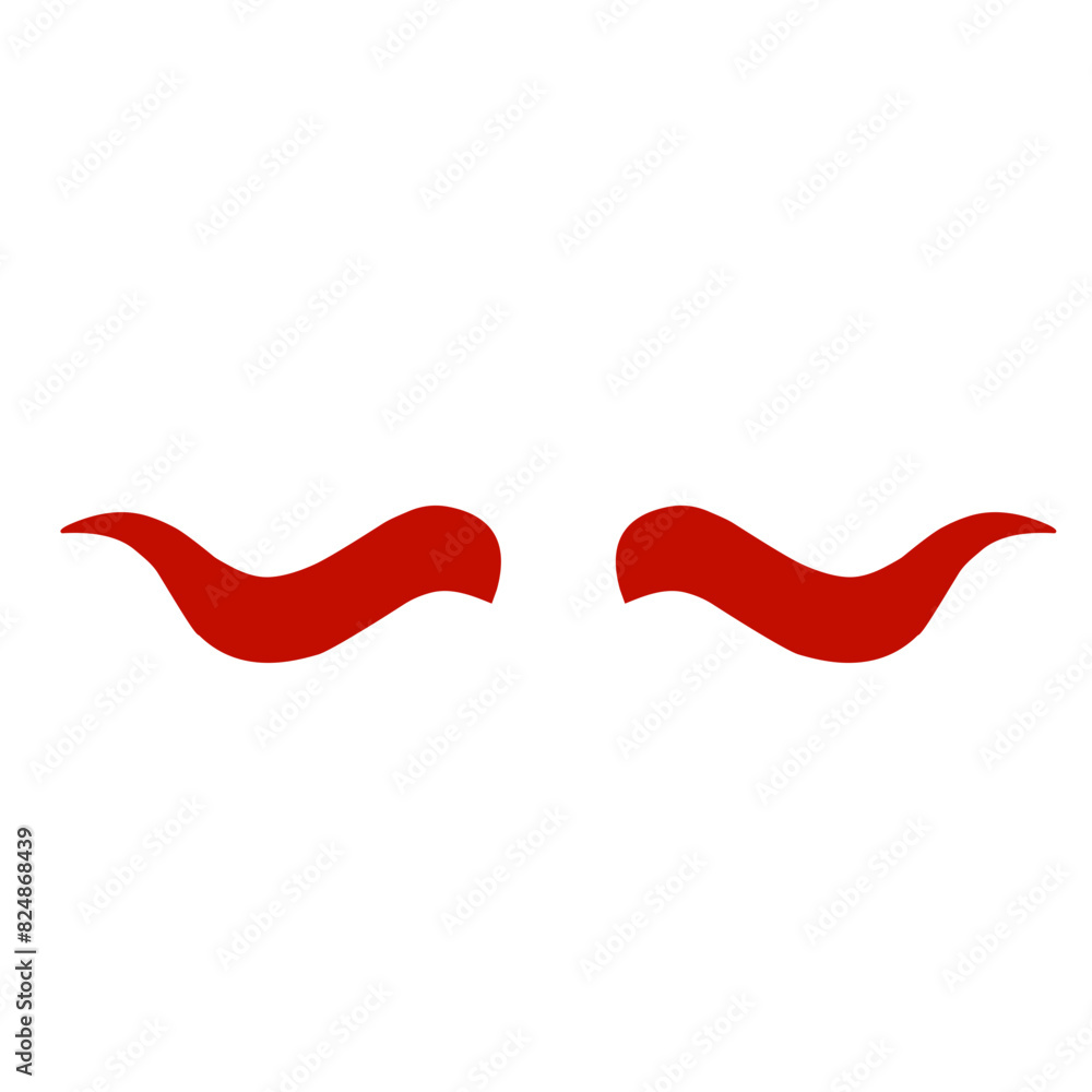 vector red devil horn