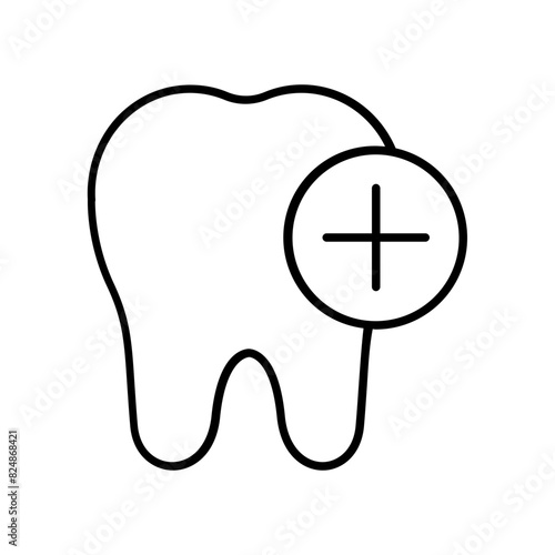 tooth icon. outline icon