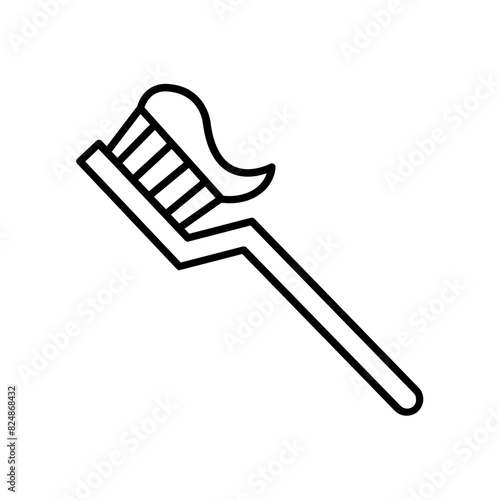 toothbrush icon. outline icon