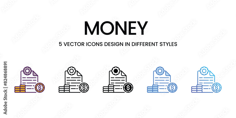 Money Icons different style vector stock illustration Money Icons different style vector stock illustration