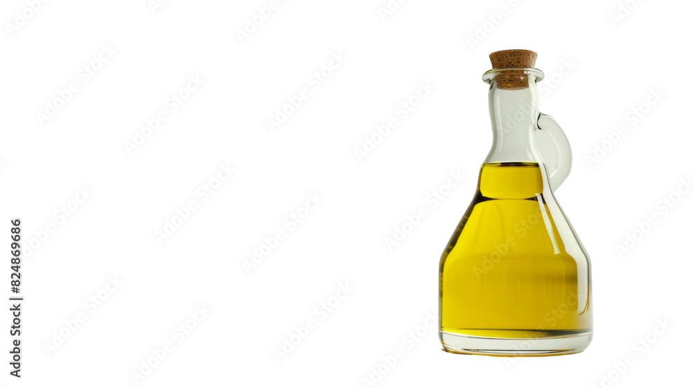 A glass pitcher brimming with liquid stands on a plain white background A glass pitcher brimming with liquid stands on a plain white background
