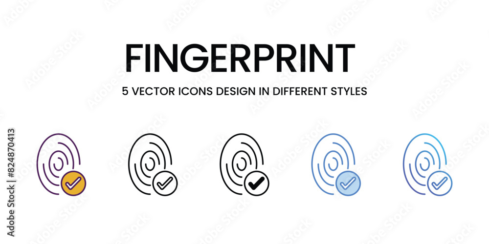 Fingerprint Icons different style vector stock illustration Fingerprint Icons different style vector stock illustration