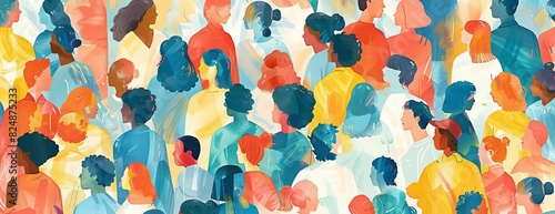 A diverse group of people of all ages and ethnicities are coming together to celebrate their differences
