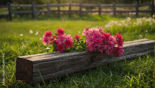 Bright bunch of flowers in the field