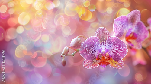 Zheng Min Anaconda orchid close-up  open aperture  beautiful artistic bokeh and a place for text