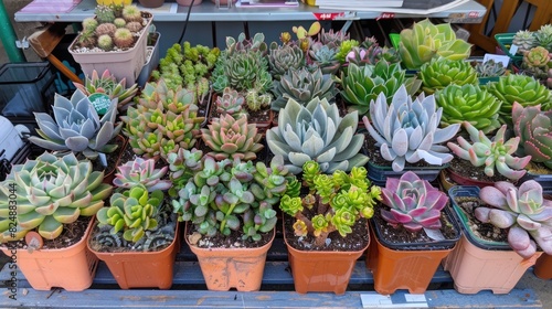 Succulent Plants Available at Farmer s Market photo