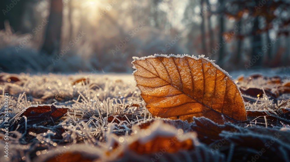 A Cold Morning on a Big Frozen Leaf A Cold Morning on a Big Frozen Leaf
