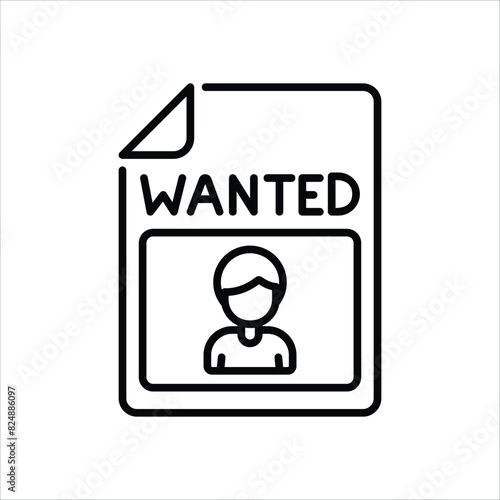 Wanted vector icon