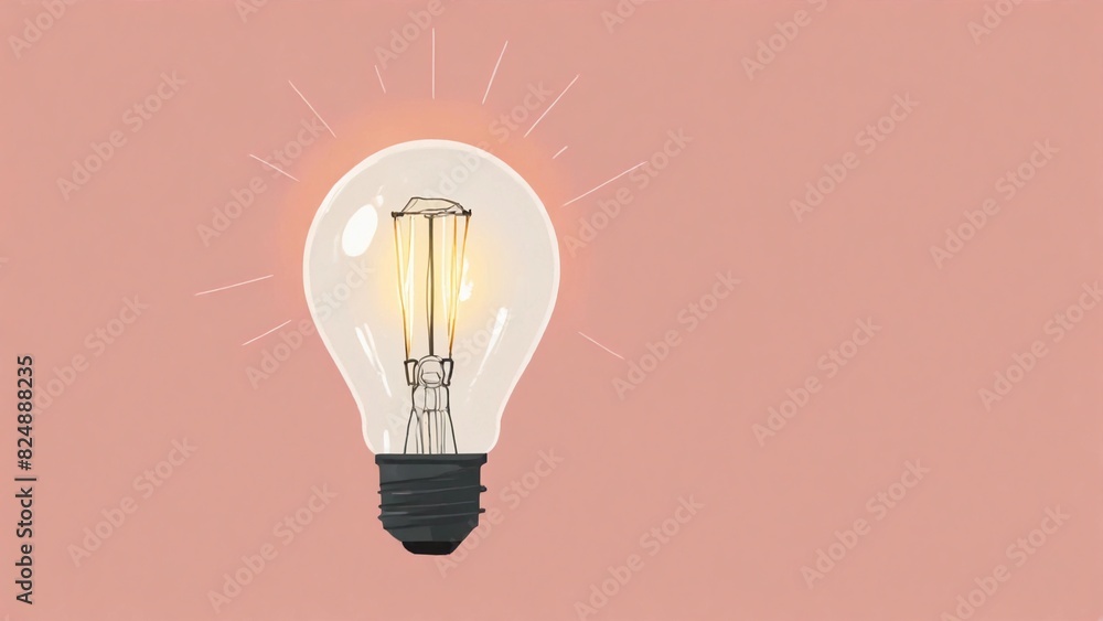 flat illustration of a business-themed light bulb idea flat illustration of a business-themed light bulb idea