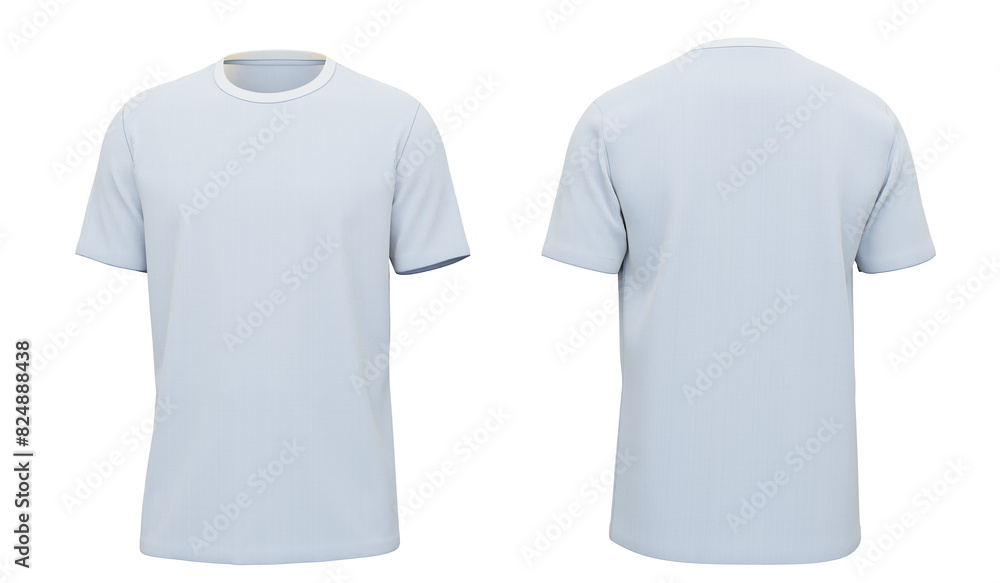 Front and back white t-shirt mockup, cut out Front and back white t-shirt mockup, cut out