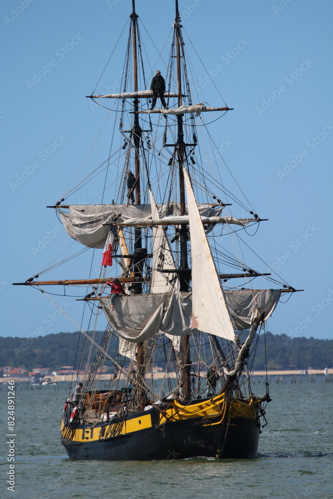 Fototapeta premium le français, bateau 3mats