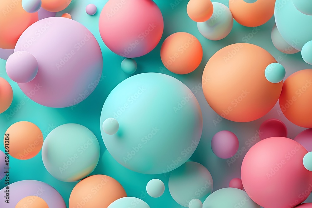 3d render of abstract spheres in pastel colors, background for web design or print on demand products
3d render of abstract spheres in pastel colors, background for web design or print on demand products