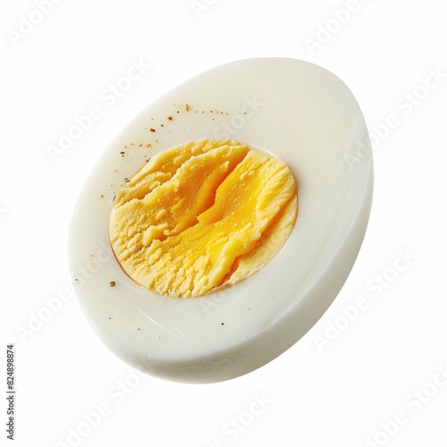 Boiled egg isolated on transparent background