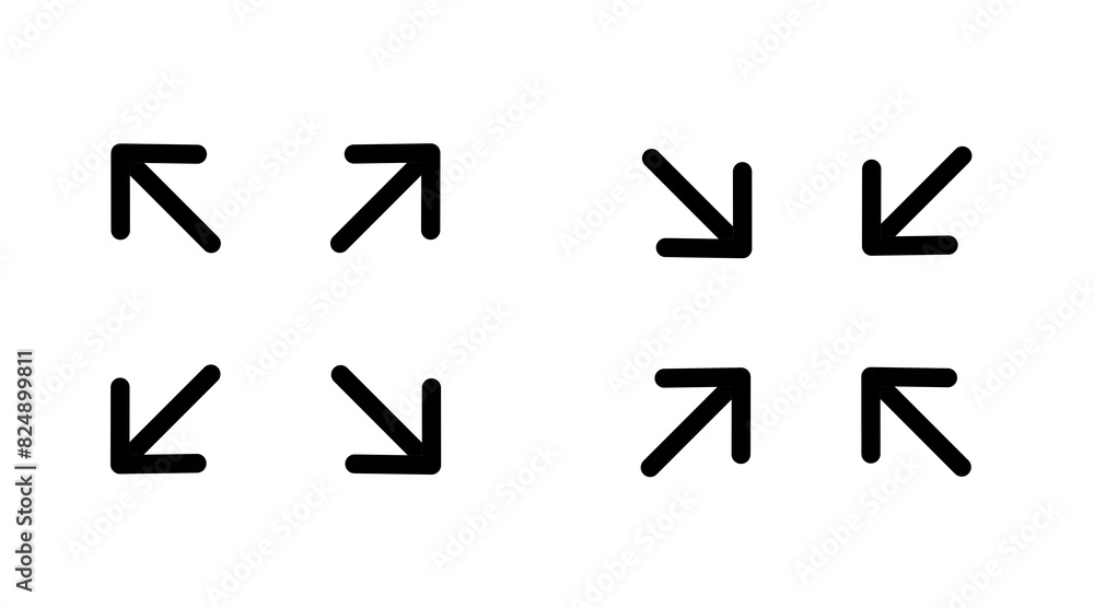 full screen and exit screen icon vector with simple design full screen and exit screen icon vector with simple design